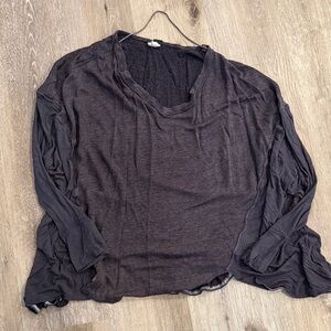 We The Free Charcoal Long Sleeve Top